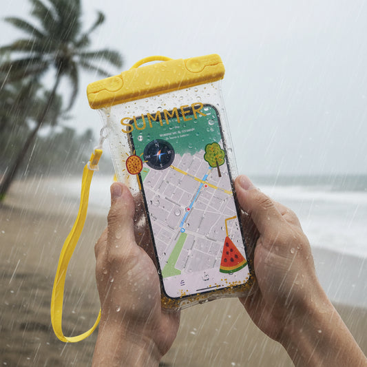 6388a Mix Color Dust Proof Rain Pouch Waterproof Plastic Mobile Cover With Belt Waterproof Phone Pouch Large Phone Waterproof Case Underwater Dry Bag For All Android And Iphone Models
