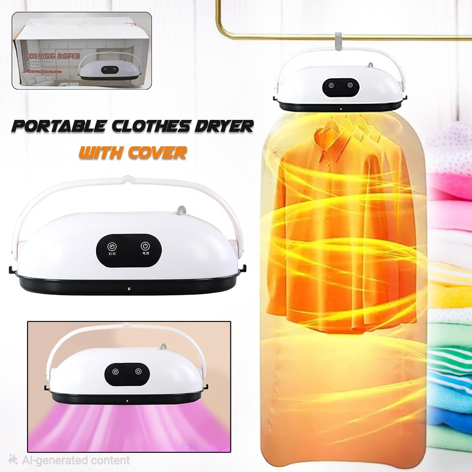 Portable Clothes Folding Dryer Portable Dryer (1 Pc)